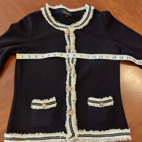 Luisa Spagnoli 100% Virgin Wool Knit Jacket - Picture 11 of 14